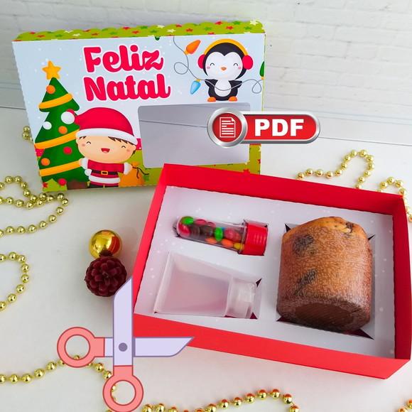 Arquivo pdf Kit Confeiteiro Natal Crianças para Tesourete