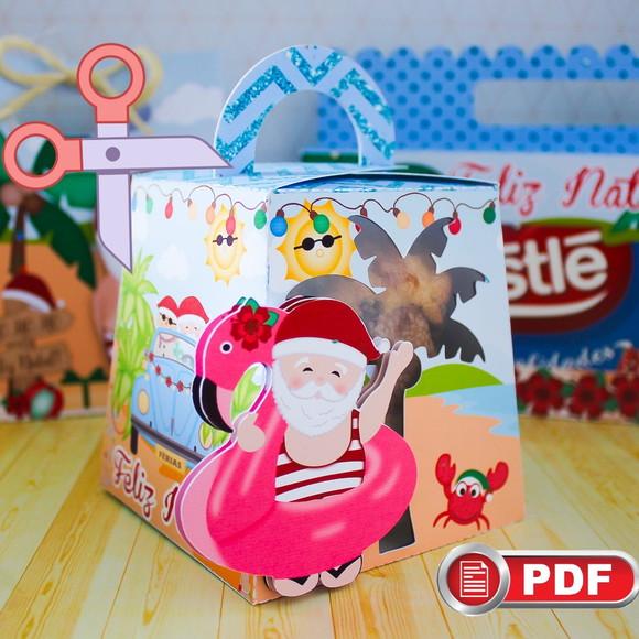 Arquivo pdf Caixa Mini Panetone (80g) Ferias de Natal
