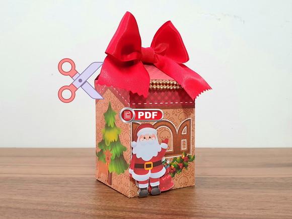 Arquivo pdf Caixa Milk Natal para Tesourete