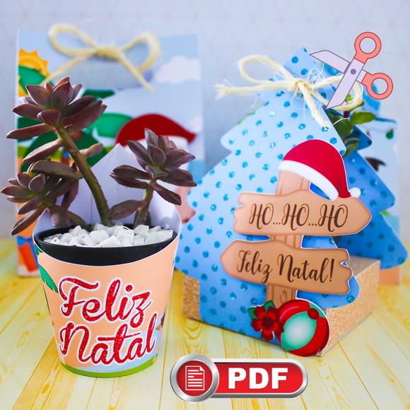 Arquivo pdf Caixa para Suculenta Ferias de Natal