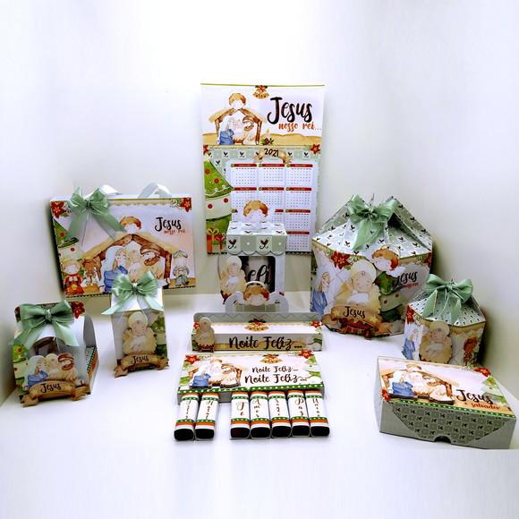 Caixas Panetone e Chocolates Arquivo para Silhouette Natal
