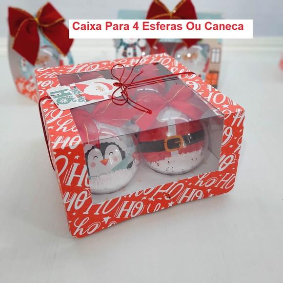 Arquivo Silhouette Caixa 4 Esferas Visor Acetato Natal
