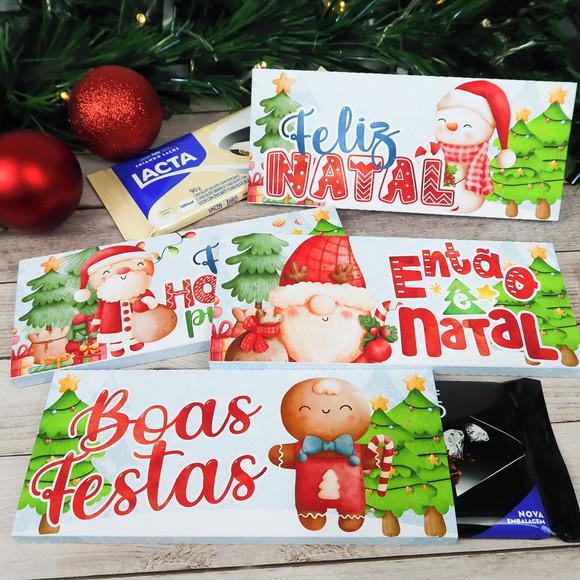 Arquivo de Corte Embalagem para Chocolate 90g Natal