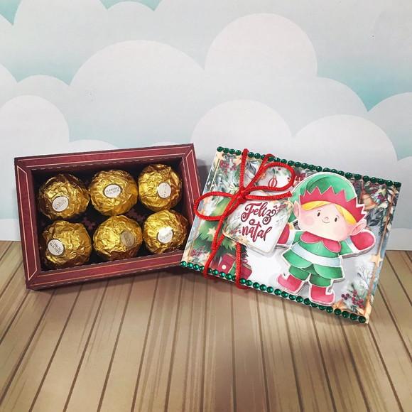 Arquivo de Corte Caixa para 6 Doces Natal