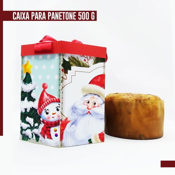 Arquivo de Corte Caixa de Panetone 500 Gramas Natal