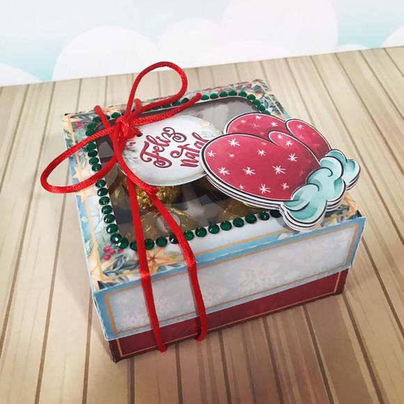 Arquivo de Corte Caixa para 4 Doces Natal