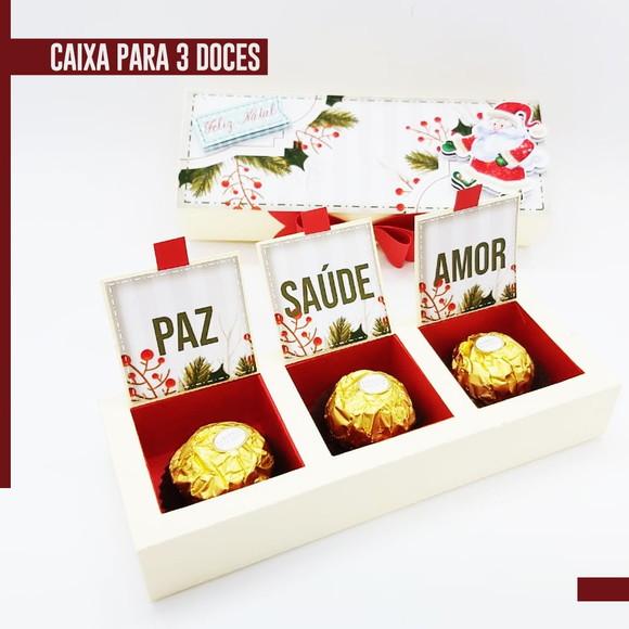 Arquivo de Corte Caixa para 3 Chocolates Natal