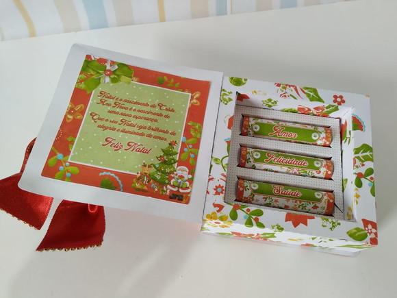 Arquivo Silhouette Caixa para 3 Batons Natal