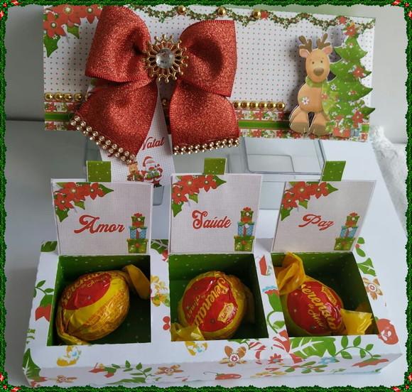 Arquivo Silhouette Caixa para 3 Bombons Natal