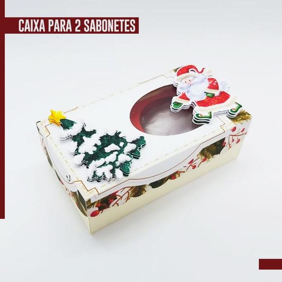 Arquivo Silhouette Caixa para 2 Sabonetes Natal