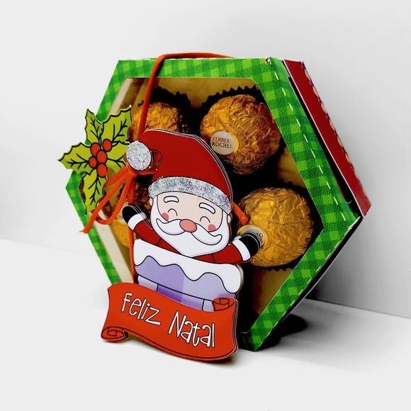 Arquivo Silhouette Caixa para 5 Doces Natal