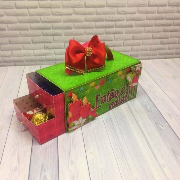 Arquivo Silhouette Caixa Gavetas Doces Natal