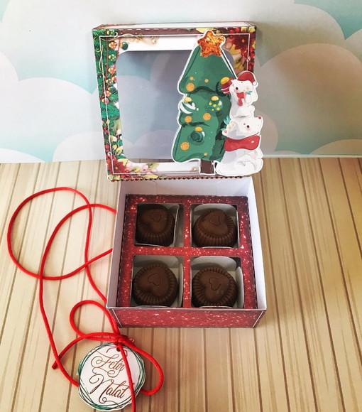 Arquivo Studio Caixa para 4 Doces Natal
