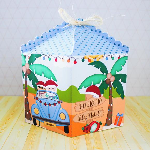 Arquivo Studio Caixa Panetone (400g) e (500g) Natal