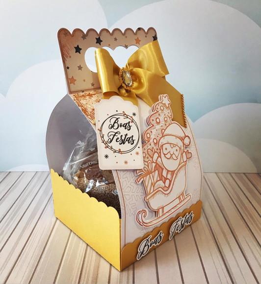 Arquivo Silhouette Porta Panetone 400g Natal da Mamãe