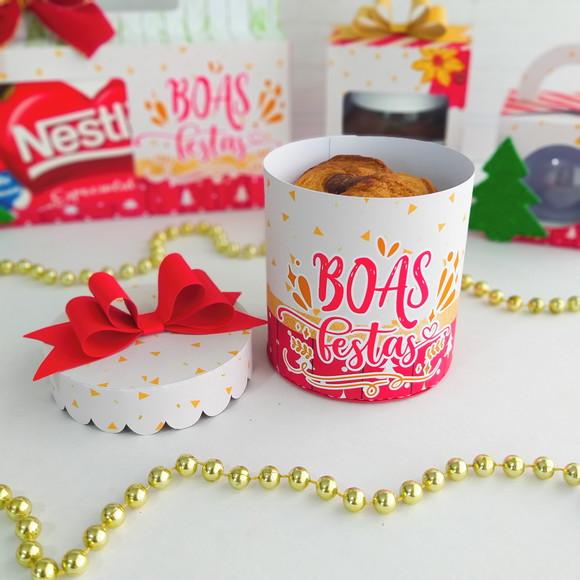 Arquivo Silhouette Caixa Mini Panettone 80g Natal