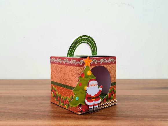 Molde para Corte Caixa para 1 Esfera Natal