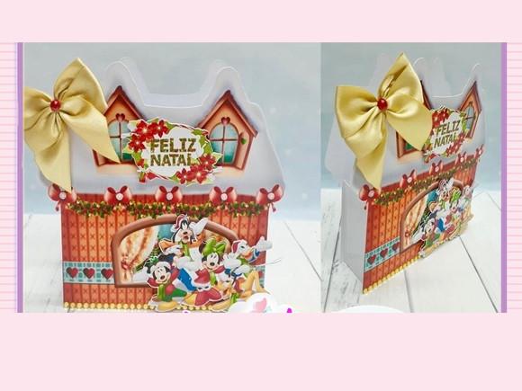 Arquivo Silhouette Caixa Casinha Natal Infantil