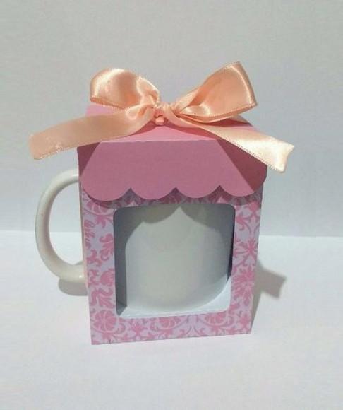 Arquivo de Corte Silhouette Caixa Caneca Rosa