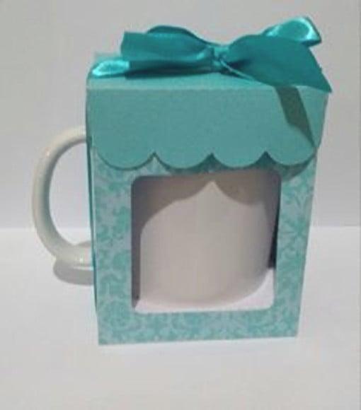 Arquivo de Corte Silhouette Caixa Caneca Azul