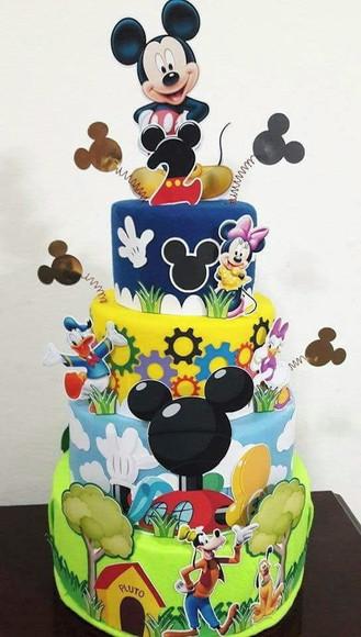 Arquivo de Corte Silhouette Bolo Decorativo Turma do Mickey
