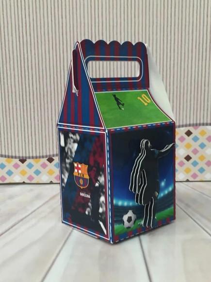 Arquivo de Corte Caixa Alça Futebol Barcelona