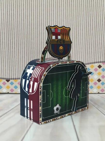 Arquivo de Corte Caixa Maletinha Futebol Barcelona