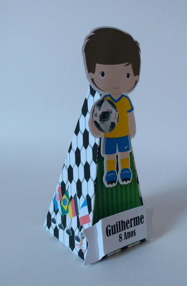 Arquivo Silhouette Caixa Cone Piramide Futebol Brasil