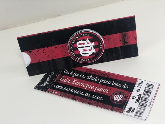 Molde Para Corte Convite Atletico Paranaense Futebol