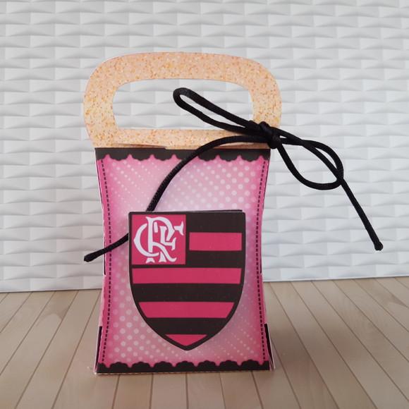 Arquivo De Corte Maletinha Futebol Rosa Flamengo