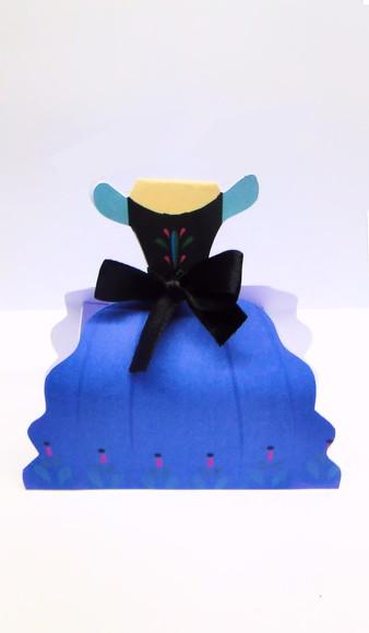 Arquivo Silhouette Caixinha Vestido Anna Frozen