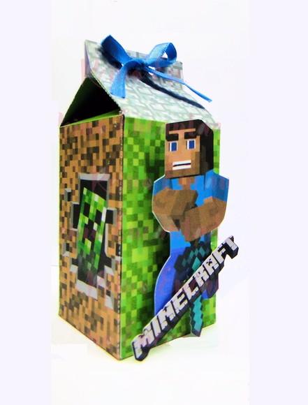 Arquivo Silhouette Caixa Milk Minecraft