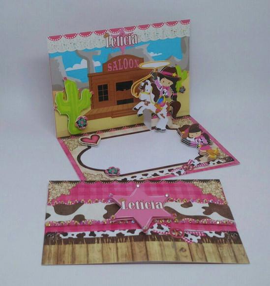 Arquivo Digital Convite Cowgirls Cowboy Meninas
