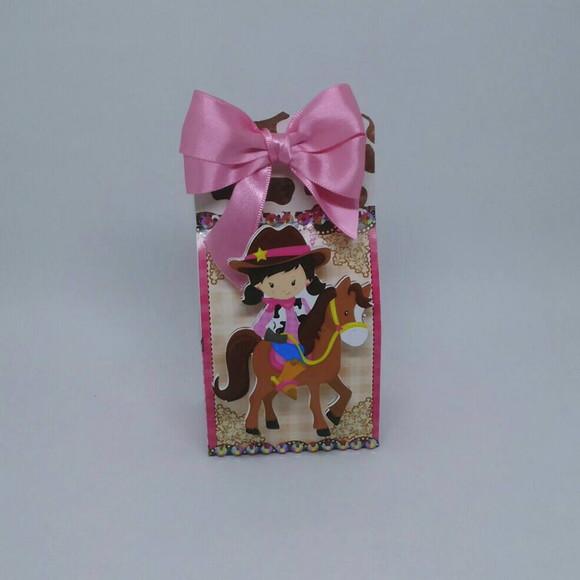 Arquivo Digital Caixa Sacolinha Cowgirls Cowboy Meninas