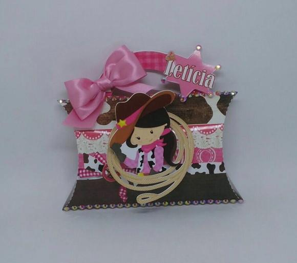 Arquivo Digital Caixa Almofada Cowgirls Cowboy Meninas