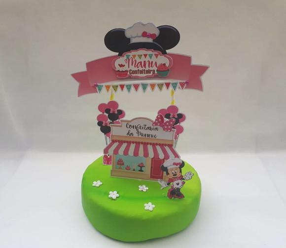 Arquivo De Corte Topo De Bolo Minnie Confeitaria