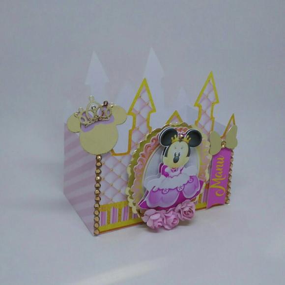 Arquivo Studio Caixinha Castelo Minnie Rosa Realeza