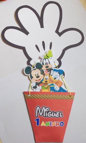 Arquivo Silhouette Convite Balão Mickey