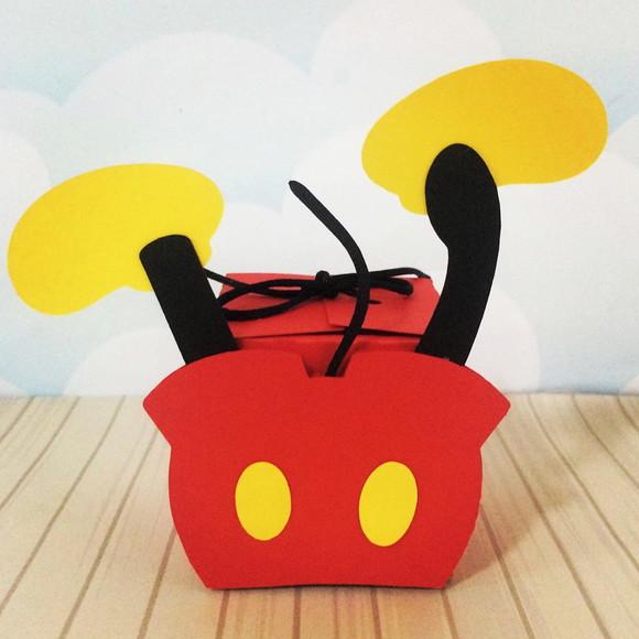 Arquivo Silhouette Caixa Cubo Pés Mickey