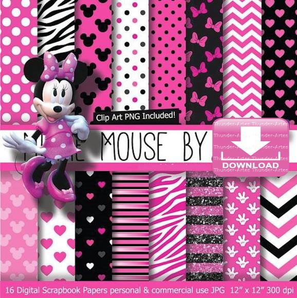 Kit Digital Papel - Minnie Mouse