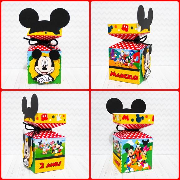 Arquivo Silhouette Caixa Meia Bala Turma Do Mickey