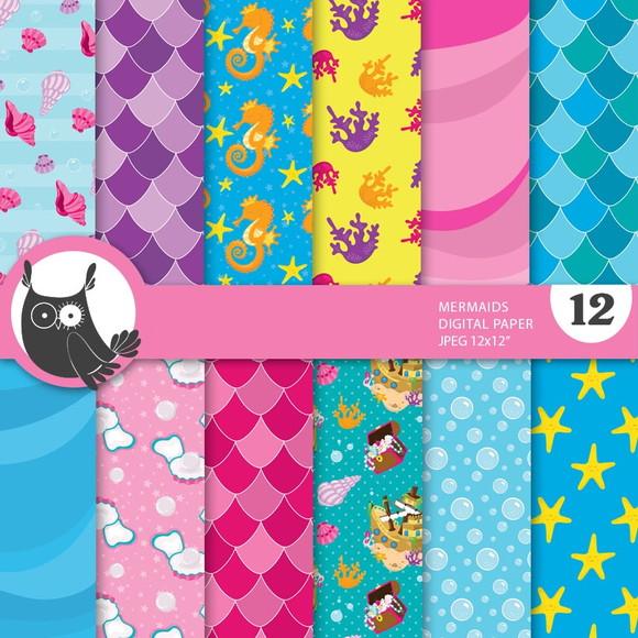 Kit Papel Fundo Do Mar