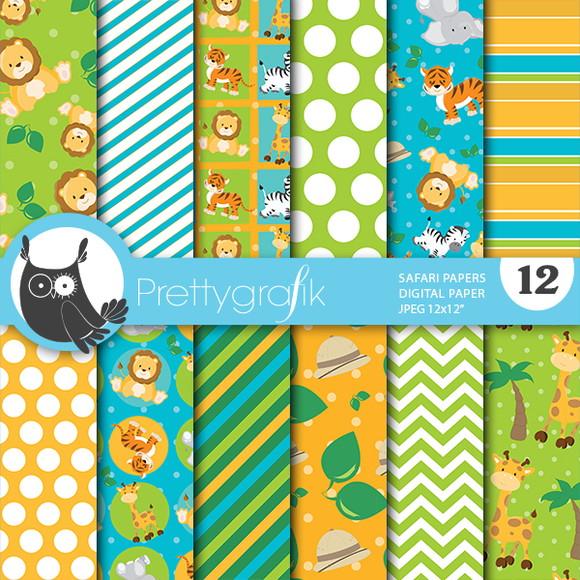 Kit Papel Digital Scrapbook Safari