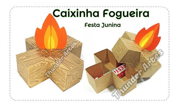 Arquivo de Corte Studio Caixa Bis Fogueira Festa Junina