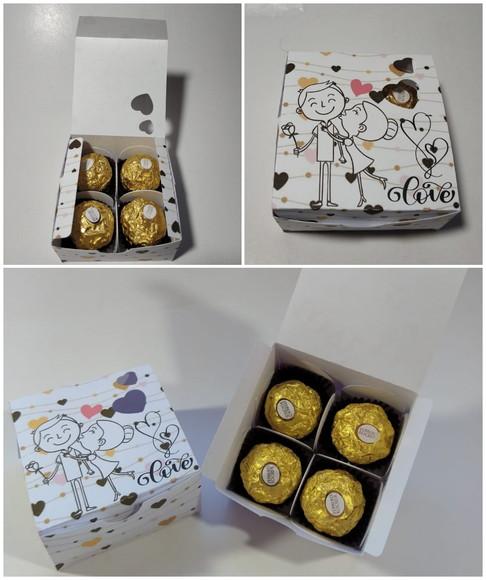 Arquivo Silhouette Caixa 4 Doces Dia Dos Namorados