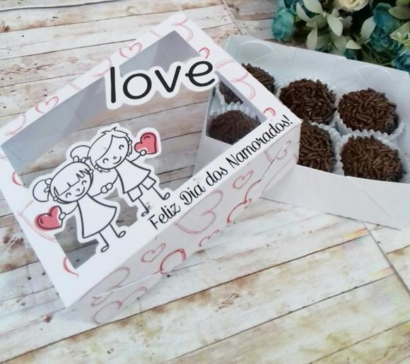 Arquivo Silhouette Caixa 06 Doces Sem Cola Dia d Namorados