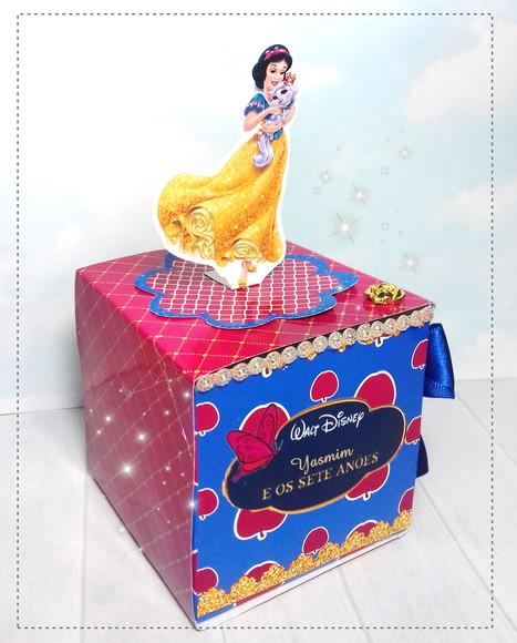 Arquivo Silhouette Caixa Passa Fita Branca de Neve