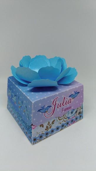 Arquivo Silhouette Caixinha Quadrada Flor Cinderela