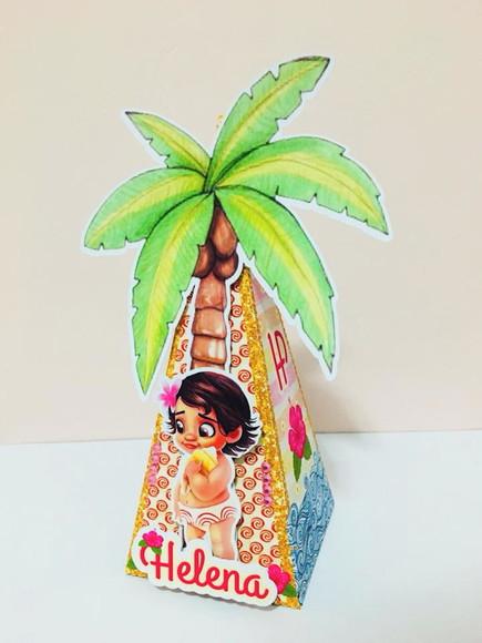 Arquivo Silhouette Caixinha Piramide Moana Baby