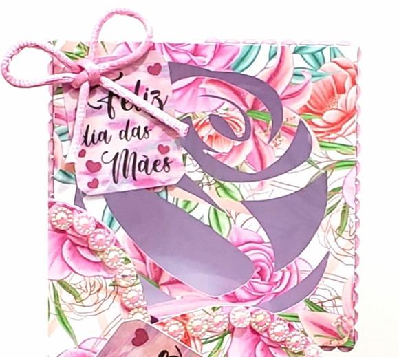 Arquivo Silhouette Caixa Bombom Rosa Dia das Mães